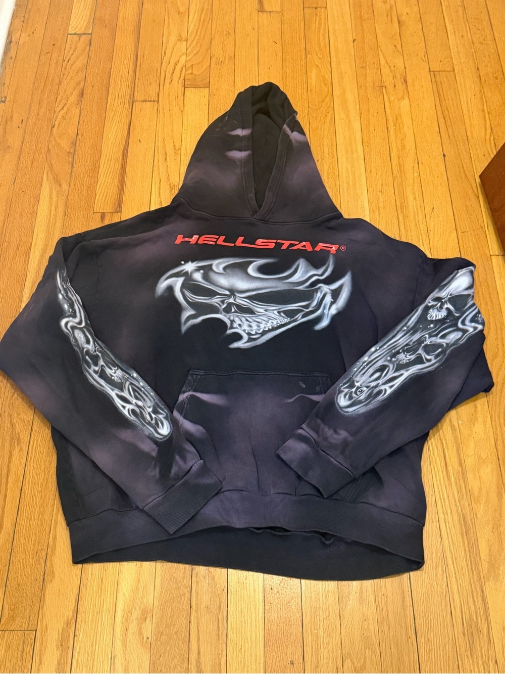 Hellstar Black Graphic Skull Hoodie
